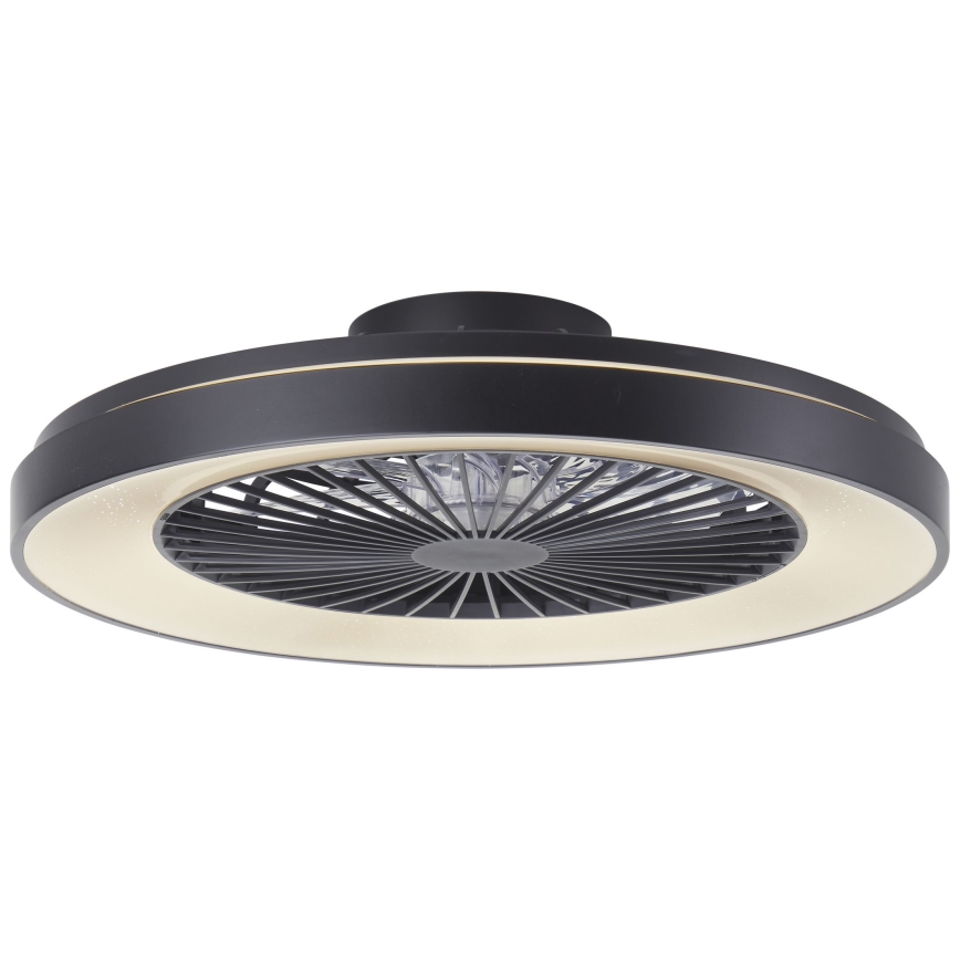 Brilliant - LED RGBW reguleeritav laeventilaator MAZZARO LED/24W/230V 3000-6500K läbimõõt 58 cm must + kaugjuhtimispult
