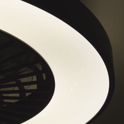 Brilliant - LED RGBW reguleeritav laeventilaator MAZZARO LED/24W/230V 3000-6500K läbimõõt 58 cm must + kaugjuhtimispult