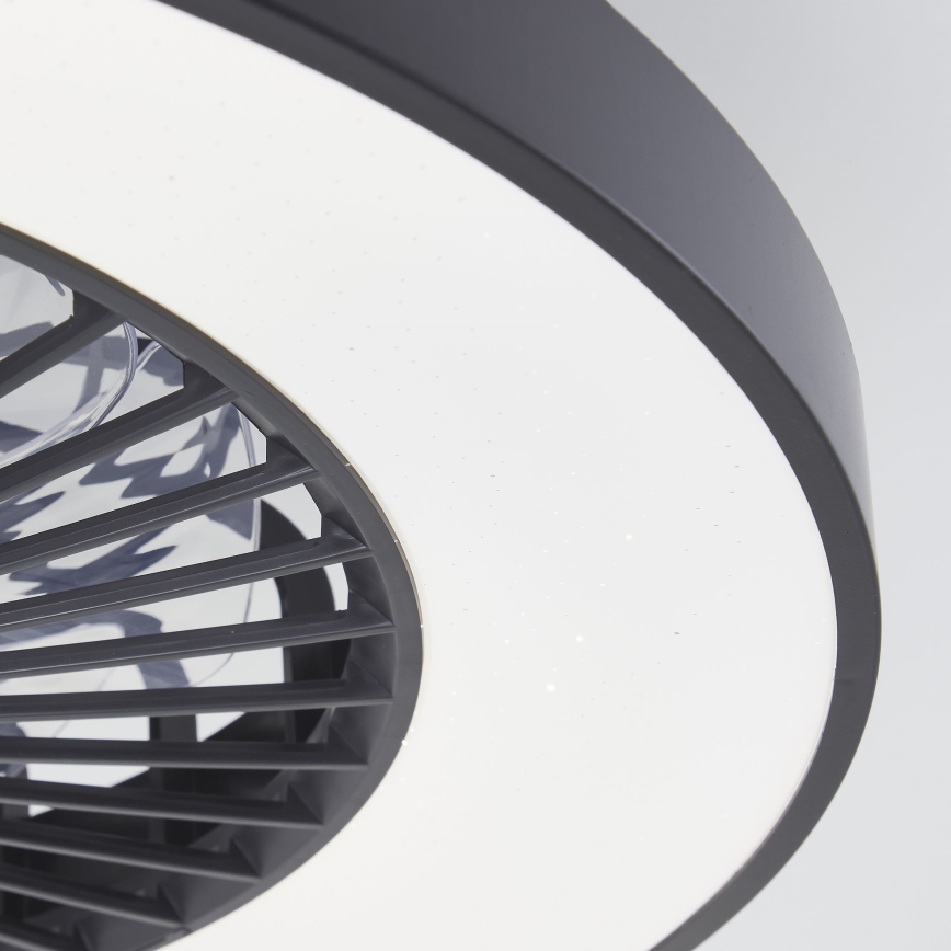 Brilliant - LED RGBW reguleeritav laeventilaator MAZZARO LED/24W/230V 3000-6500K läbimõõt 58 cm must + kaugjuhtimispult