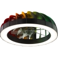 Brilliant - LED RGBW reguleeritav laeventilaator valgusega FANORA LED/30W/230V 2700-6500K läbimõõt 46 cm must + kaugjuhtimispult