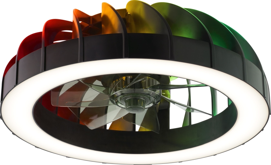 Brilliant - LED RGBW reguleeritav laeventilaator valgusega FANORA LED/30W/230V 2700-6500K läbimõõt 46 cm must + kaugjuhtimispult