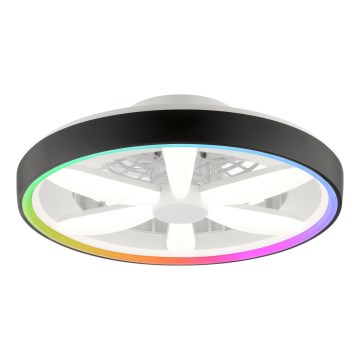 Brilliant - LED RGBW reguleeritav laeventilaator valgusega GAIANO LED/48W/230V 2700-6500K must + kaugjuhtimispult