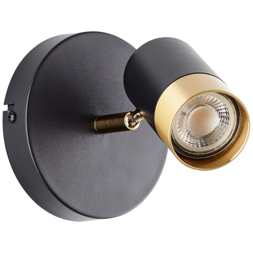 Brilliant - LED seinale paigaldatav spott VIGOLO 1xGU10/5W/230V must/kuldne