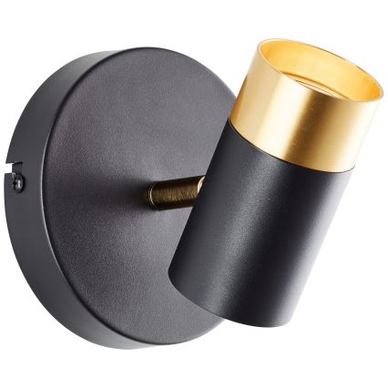 Brilliant - LED seinale paigaldatav spott VIGOLO 1xGU10/5W/230V must/kuldne