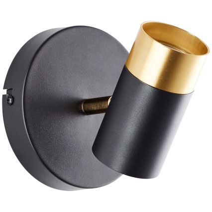 Brilliant - LED seinale paigaldatav spott VIGOLO 1xGU10/5W/230V must/kuldne