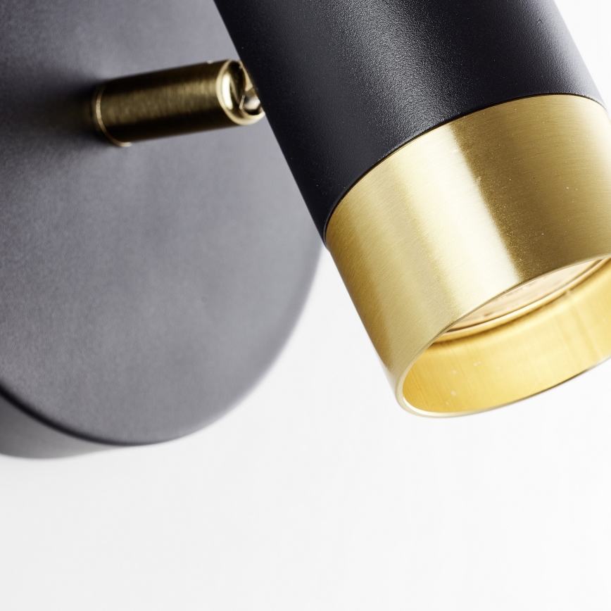 Brilliant - LED seinale paigaldatav spott VIGOLO 1xGU10/5W/230V must/kuldne