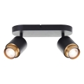 Brilliant - LED suunavalgusti COVELO 2xGU10/5W/230V must/kuldne