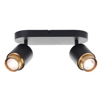 Brilliant - LED suunavalgusti COVELO 2xGU10/5W/230V must/kuldne