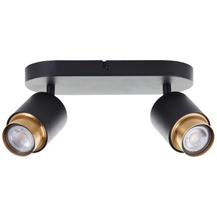Brilliant - LED suunavalgusti COVELO 2xGU10/5W/230V must/kuldne