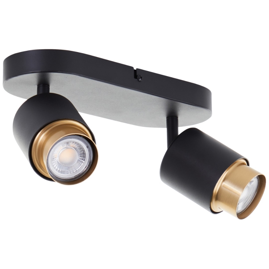 Brilliant - LED suunavalgusti COVELO 2xGU10/5W/230V must/kuldne