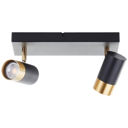 Brilliant - LED suunavalgusti COVELO 2xGU10/5W/230V must/kuldne