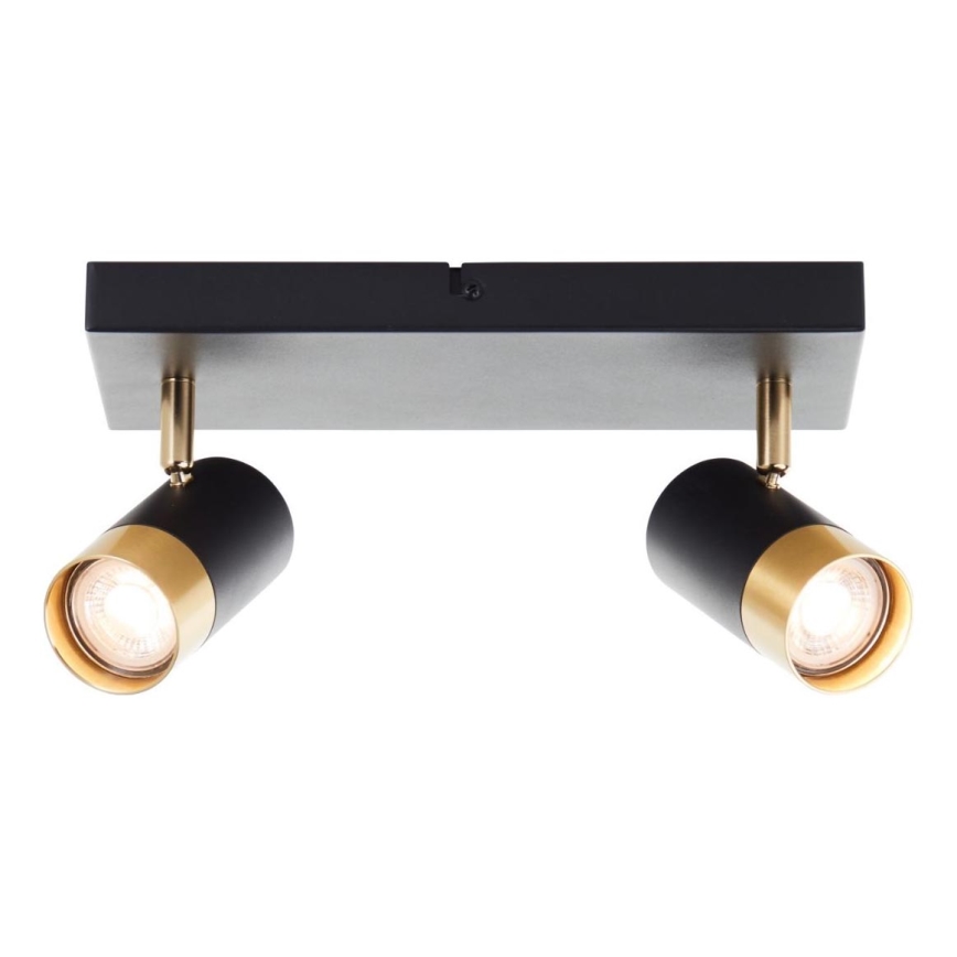 Brilliant - LED suunavalgusti VIGOLO 2xGU10/5W/230V must/kuldne