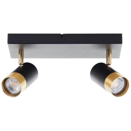 Brilliant - LED suunavalgusti VIGOLO 2xGU10/5W/230V must/kuldne
