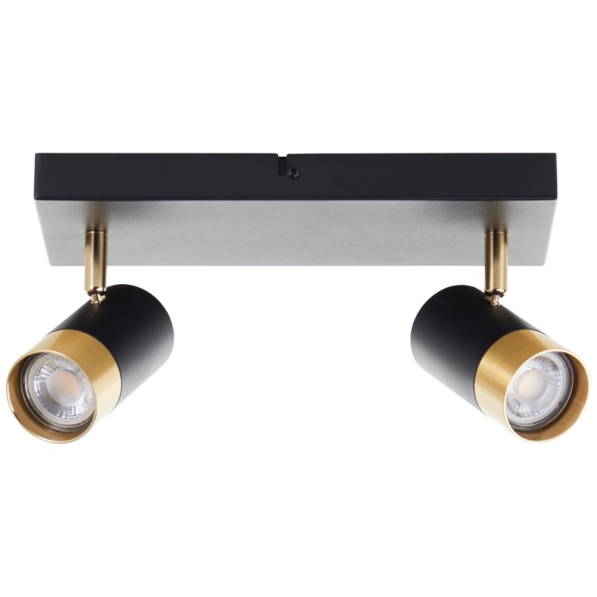 Brilliant - LED suunavalgusti VIGOLO 2xGU10/5W/230V must/kuldne