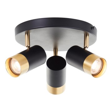 Brilliant - LED suunavalgusti VIGOLO 3xGU10/5W/230V must/kuldne