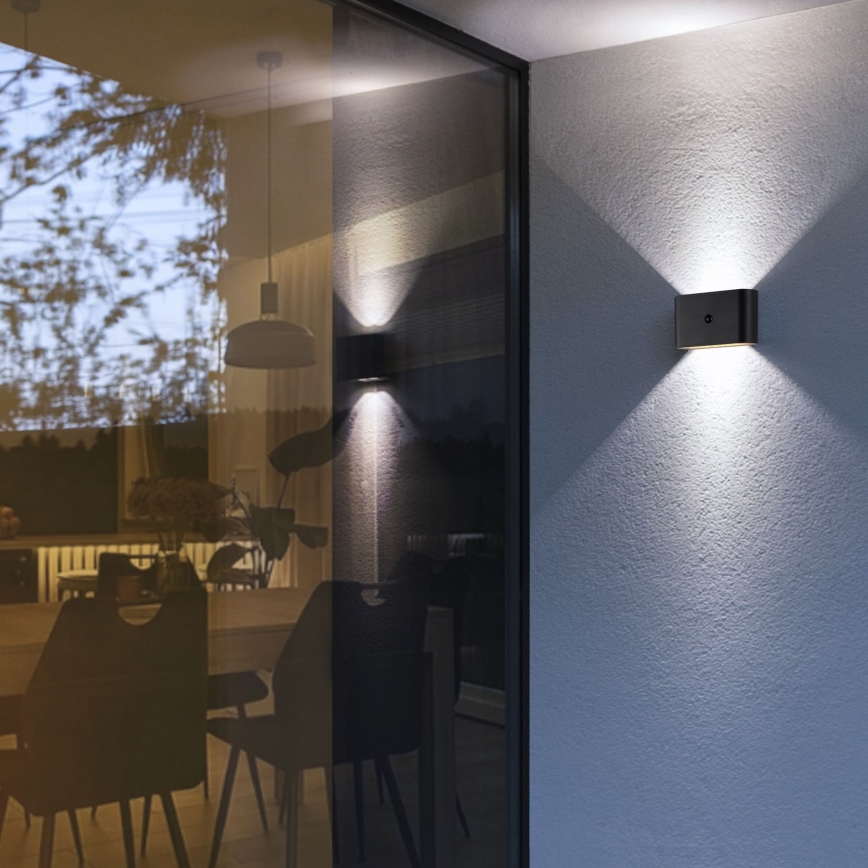 Brilliant - LED Väli laetav Seinavalgusti anduriga XINO LED/3W/5V 3600 mAh IP44 must