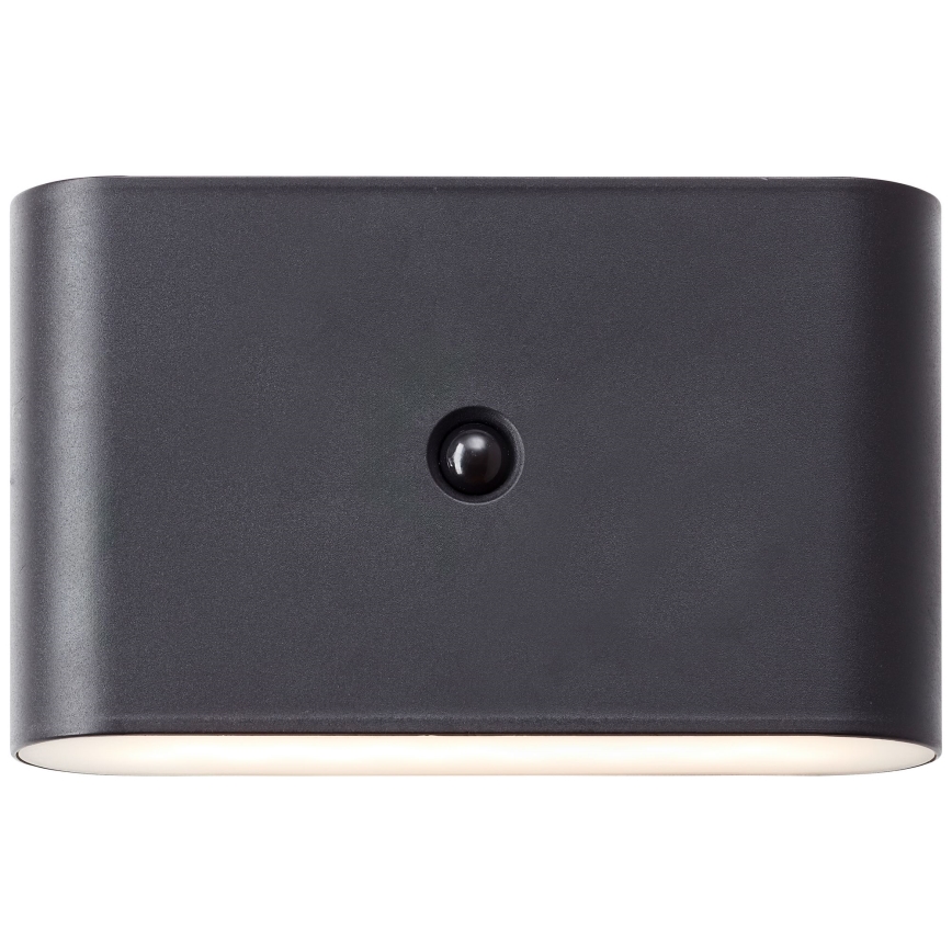 Brilliant - LED Väli laetav Seinavalgusti anduriga XINO LED/3W/5V 3600 mAh IP44 must