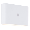 Brilliant - LED välisvalgusti seina laadimisega, sensoriga XINO LED/3W/5V 3600 mAh IP44 valge