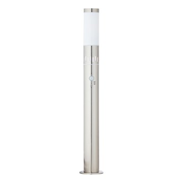 Brilliant - LED Välivalgusti anduriga LEIGH LED/0,9W/230V + 1xE27/11W 80 cm IP44 läikiv kroom