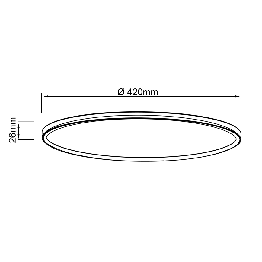 Brilliant - MILTON LED laelamp 24W/230V, läbimõõt 42 cm, valge