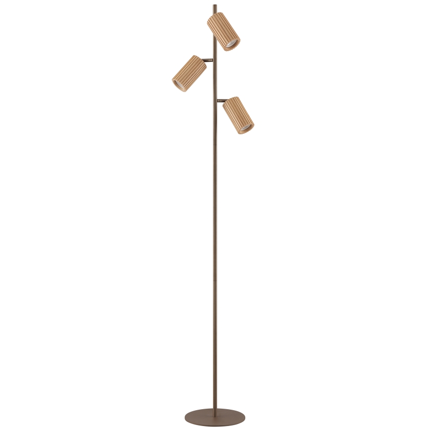 Brilliant - pruun põrandalamp LAKEWOOD 3xGU10/10W/230V