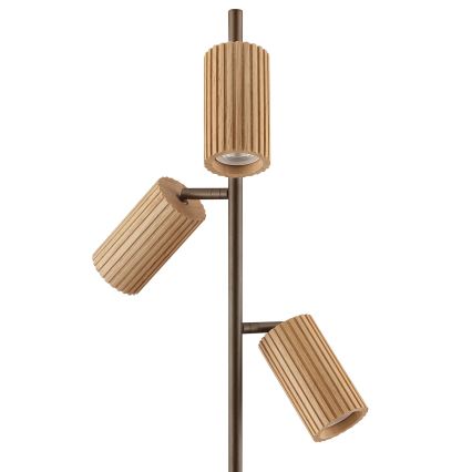 Brilliant - pruun põrandalamp LAKEWOOD 3xGU10/10W/230V