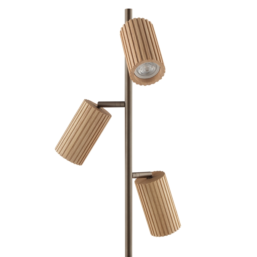 Brilliant - pruun põrandalamp LAKEWOOD 3xGU10/10W/230V