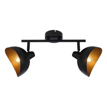 Brilliant - Punktvalgusti LAYTON 2xE14/25W/230V must/kuldne