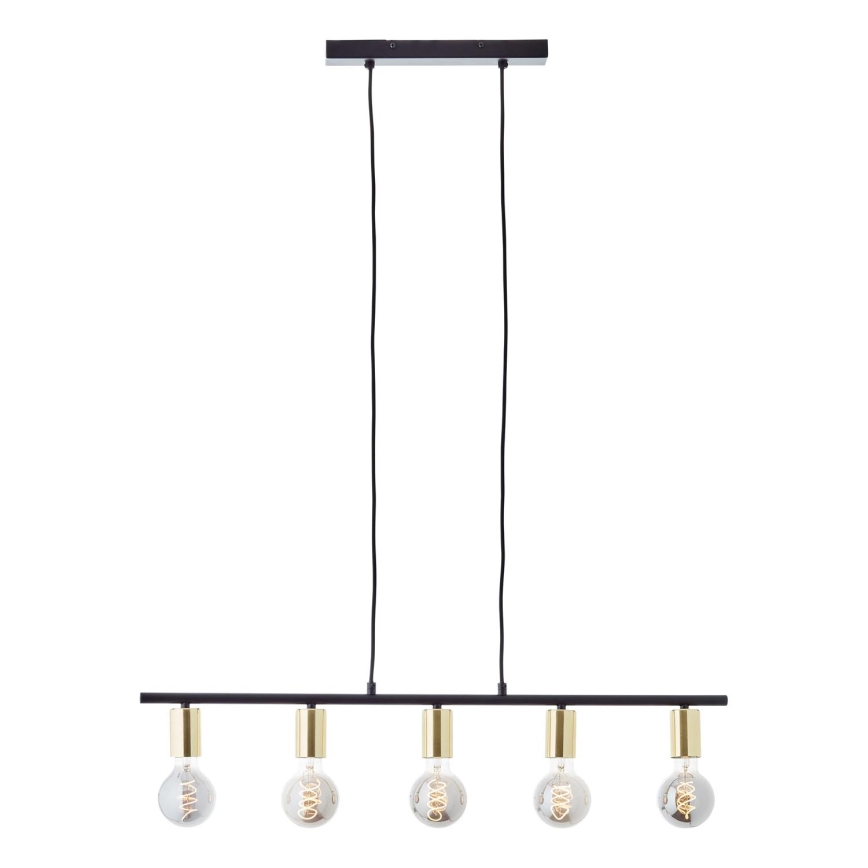 Brilliant - ripplühter kaabliga KERRY 5xE27/40W/230V must/messing