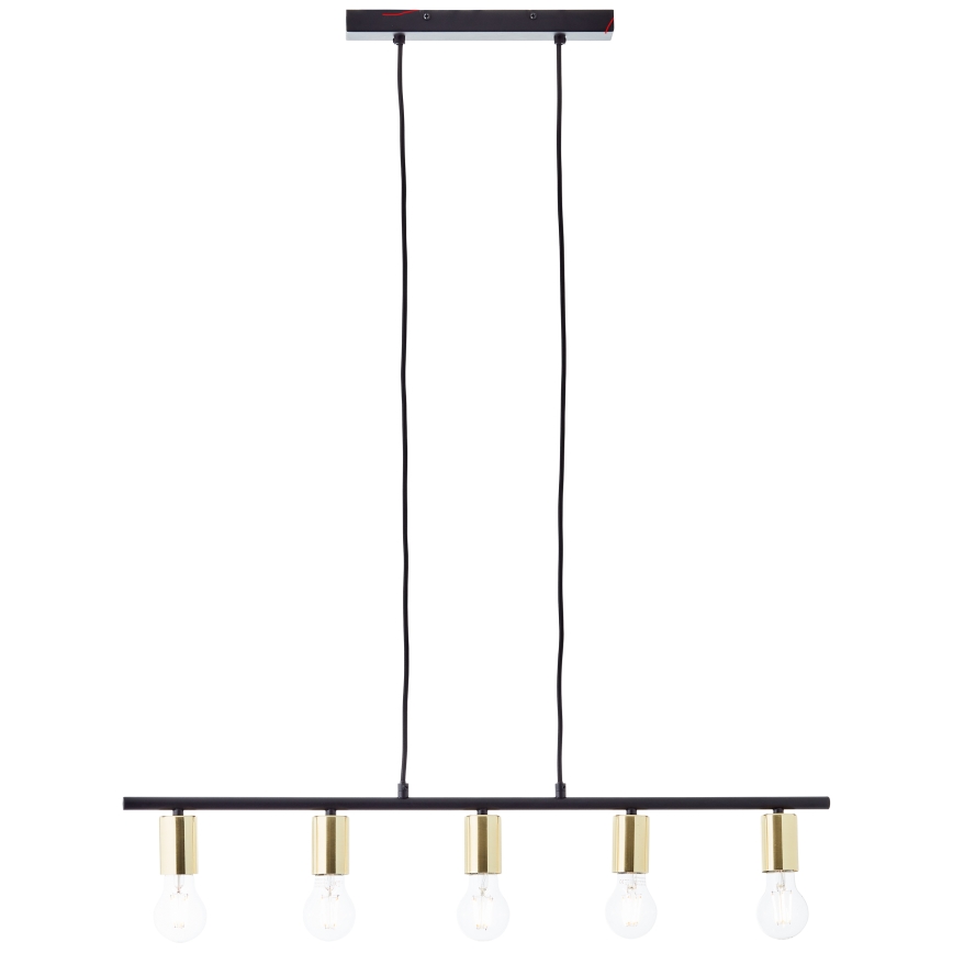 Brilliant - ripplühter kaabliga KERRY 5xE27/40W/230V must/messing