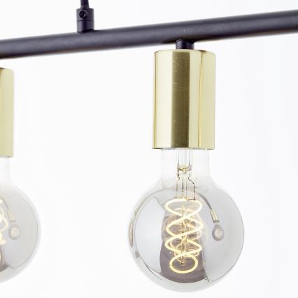 Brilliant - ripplühter kaabliga KERRY 5xE27/40W/230V must/messing