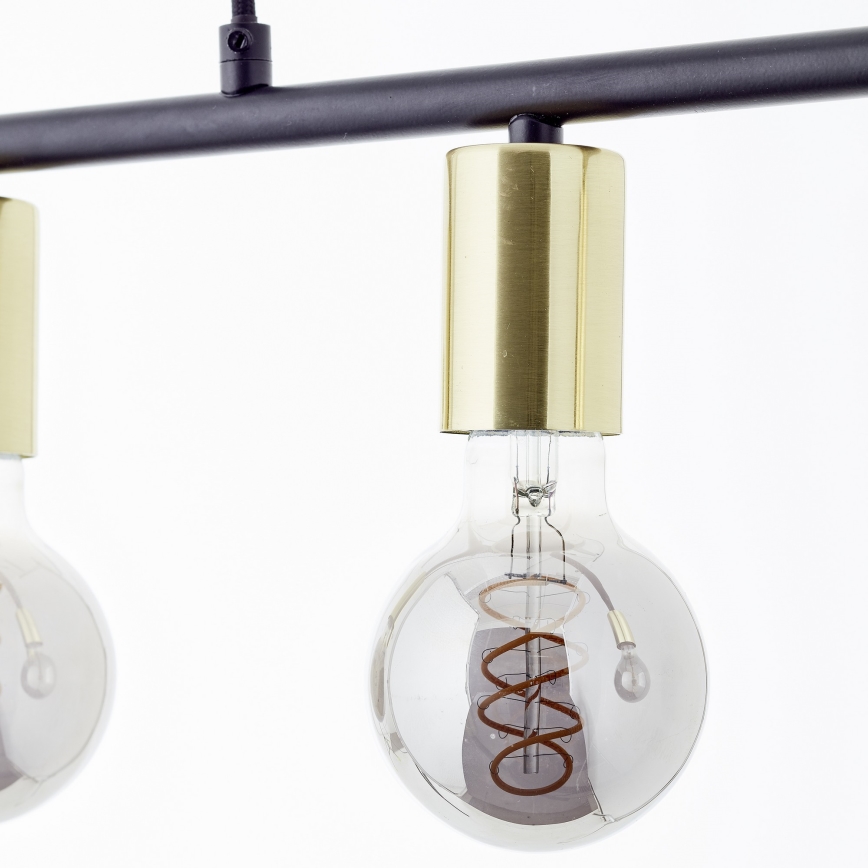 Brilliant - ripplühter kaabliga KERRY 5xE27/40W/230V must/messing