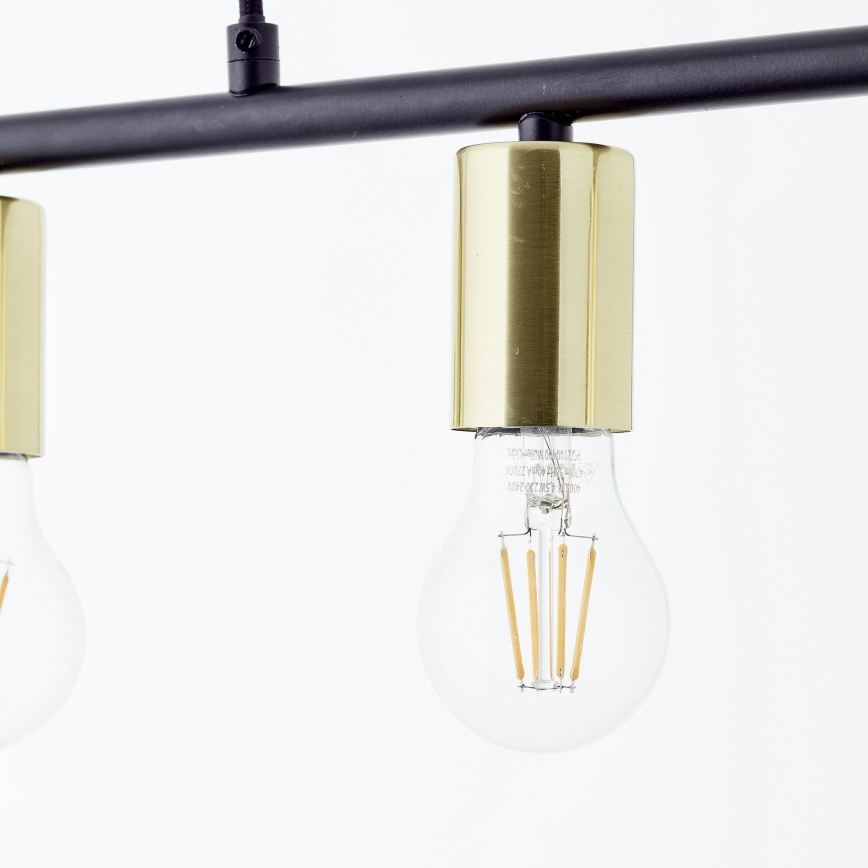 Brilliant - ripplühter kaabliga KERRY 5xE27/40W/230V must/messing