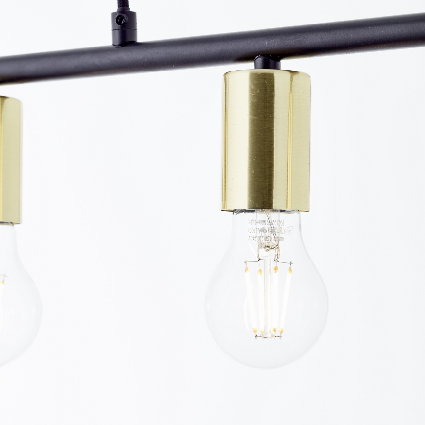 Brilliant - ripplühter kaabliga KERRY 5xE27/40W/230V must/messing