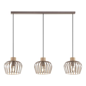 Brilliant - Ripplühter kaabliga NORDIC CAGE 3xE27/20W/230V beež