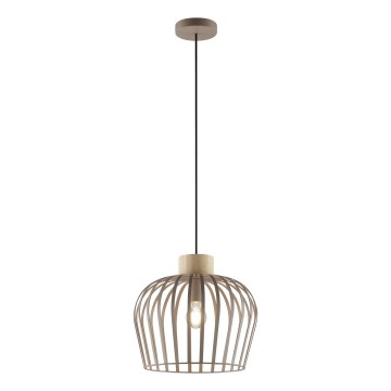 Brilliant - Rippvalgusti juhtmega NORDIC CAGE 1xE27/20W/230V läbimõõt 35 cm beež