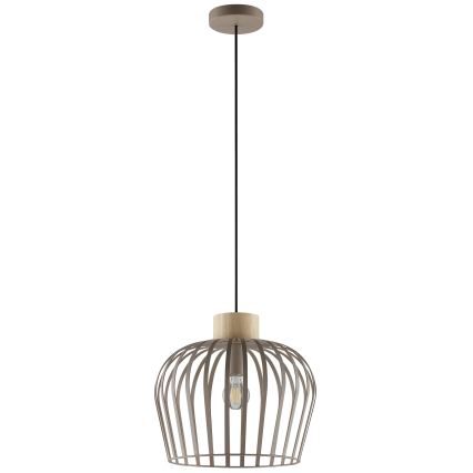 Brilliant - Rippvalgusti juhtmega NORDIC CAGE 1xE27/20W/230V läbimõõt 35 cm beež