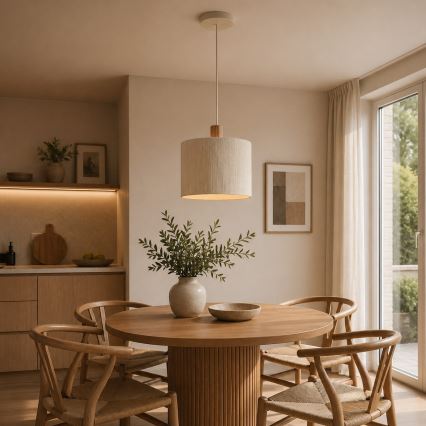 Brilliant - Rippvalgusti kaabliga ARLO 1xE27/20W/230V pr. 35 cm kreemjas