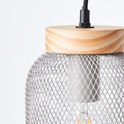 Brilliant - Rippvalgusti kaabliga GIADA 1xE27/40W/230V, läbimõõt 16 cm, hall