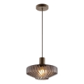 Brilliant - Rippvalgusti kaabliga LYN 1xE27/20W/230V Ø 28 cm pruun/suitsupruun