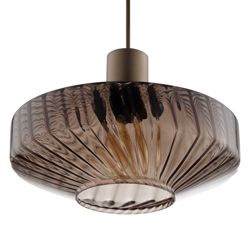 Brilliant - Rippvalgusti kaabliga LYN 1xE27/20W/230V Ø 28 cm pruun/suitsupruun