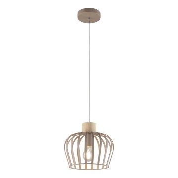 Brilliant - Rippvalgusti kaabliga NORDIC CAGE 1xE27/20W/230V Ø 25 cm beež