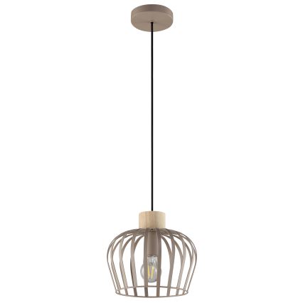 Brilliant - Rippvalgusti kaabliga NORDIC CAGE 1xE27/20W/230V Ø 25 cm beež