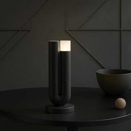 Brilliant - LED-hämardatav laetav puutetundlik välistingimustes kasutatav lauavalgusti SAYU LED/2,5W/5V 2700K 2600 mAh IP44 must