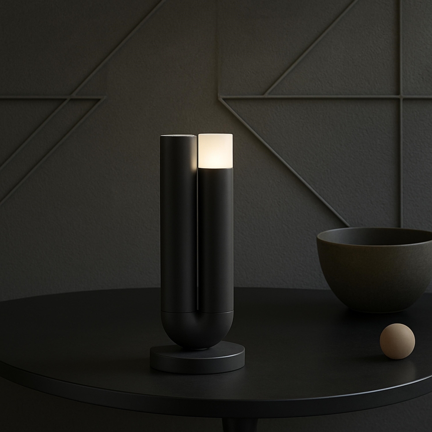 Brilliant - LED-hämardatav laetav puutetundlik välistingimustes kasutatav lauavalgusti SAYU LED/2,5W/5V 2700K 2600 mAh IP44 must