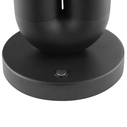 Brilliant - LED-hämardatav laetav puutetundlik välistingimustes kasutatav lauavalgusti SAYU LED/2,5W/5V 2700K 2600 mAh IP44 must