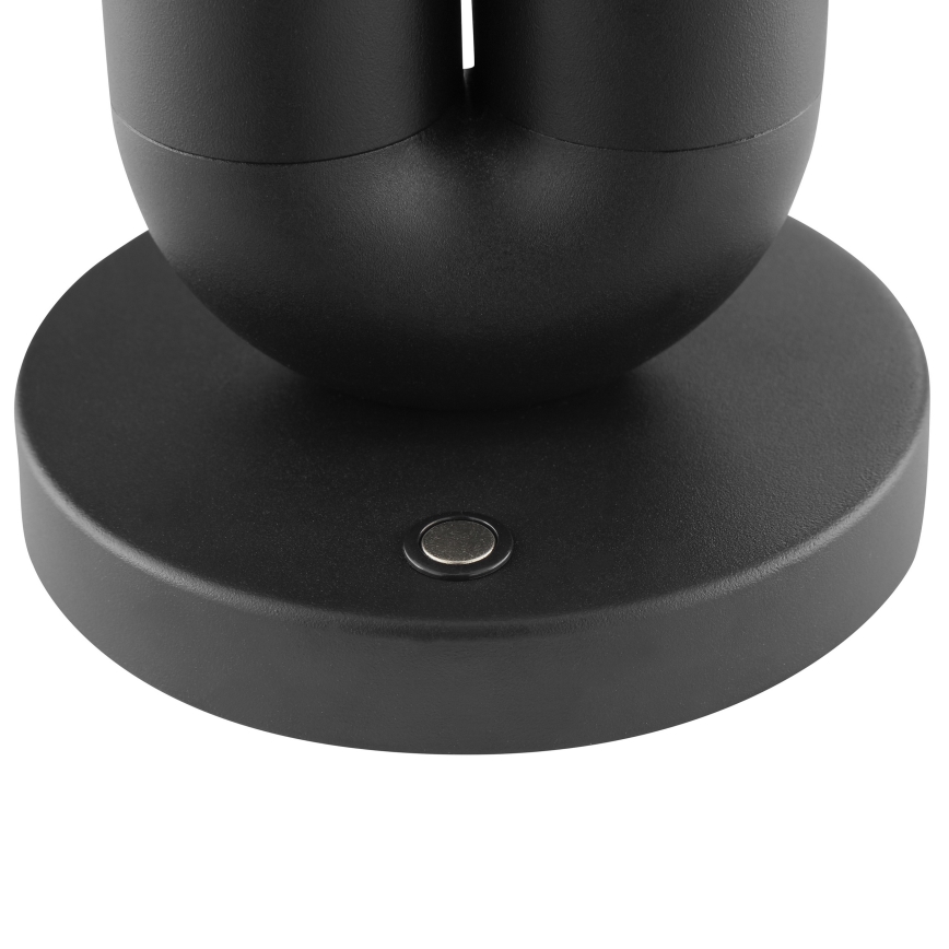 Brilliant - LED-hämardatav laetav puutetundlik välistingimustes kasutatav lauavalgusti SAYU LED/2,5W/5V 2700K 2600 mAh IP44 must