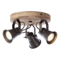 Brilliant - SEED suunatav laevalgusti 3xGU10/5W/230V must/pruun