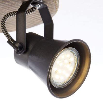 Brilliant - SEED suunatav laevalgusti 3xGU10/5W/230V must/pruun