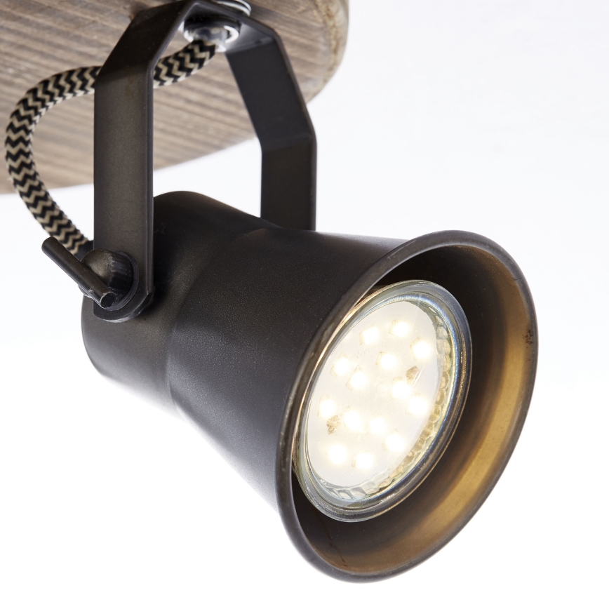 Brilliant - SEED suunatav laevalgusti 3xGU10/5W/230V must/pruun